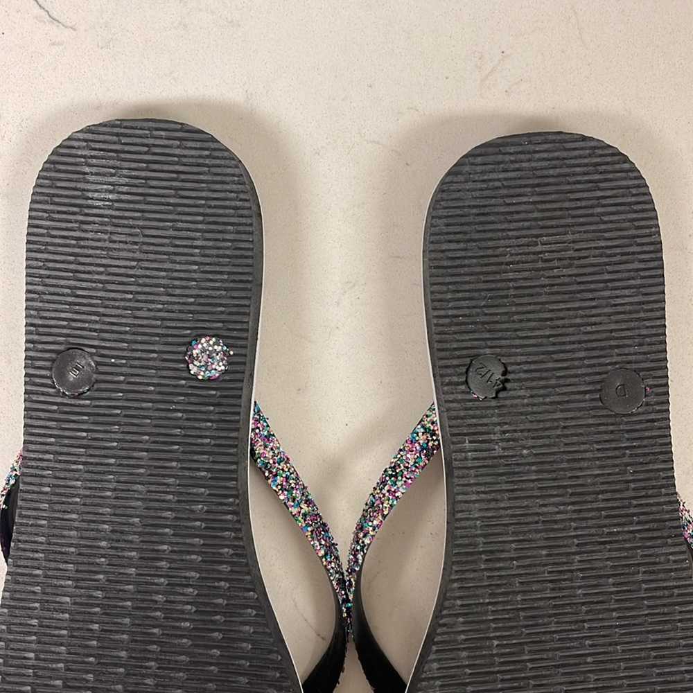Havaianas Women's Slim Carnaval Flip Flop Sandals, Multicolor Glitter Size 11/12 - Picture 12 of 17